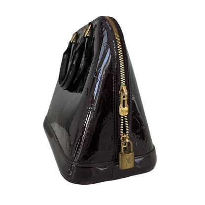 Louis Vuitton Burgundy Vernis Monogram Alma MM Bag