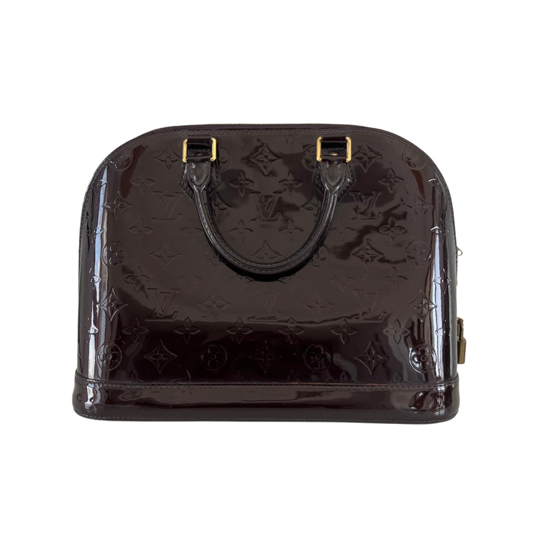Louis Vuitton Burgundy Vernis Monogram Alma MM Bag