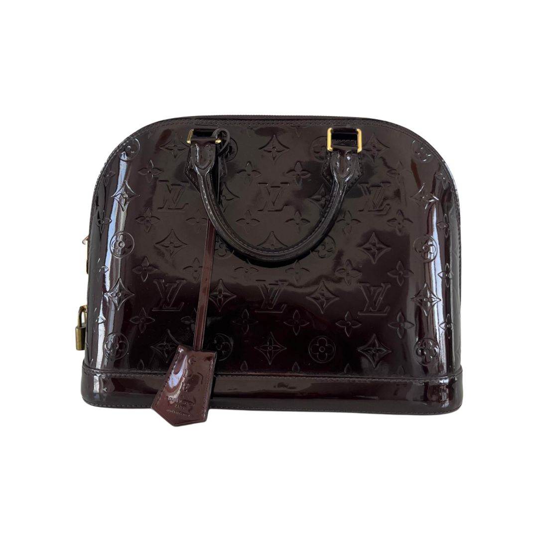 Louis Vuitton Burgundy Vernis Monogram Alma MM Bag