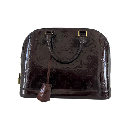 Louis Vuitton Burgundy Vernis Monogram Alma MM Bag
