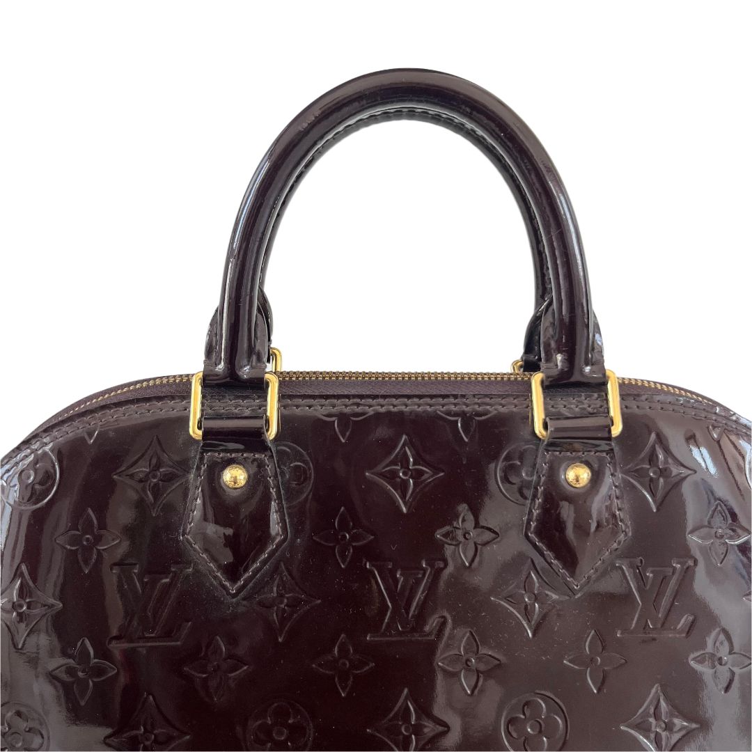Louis Vuitton Burgundy Vernis Monogram Alma MM Bag