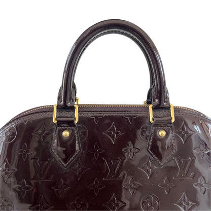 Louis Vuitton Burgundy Vernis Monogram Alma MM Bag