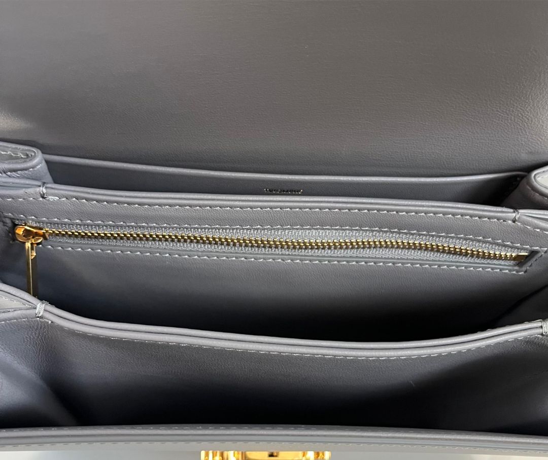 Celine Triomphe Classic Grey Flap Bag