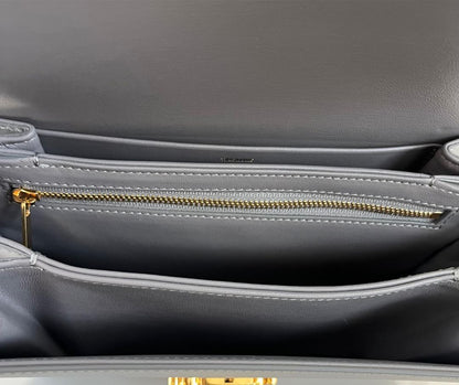 Celine Triomphe Classic Grey Flap Bag