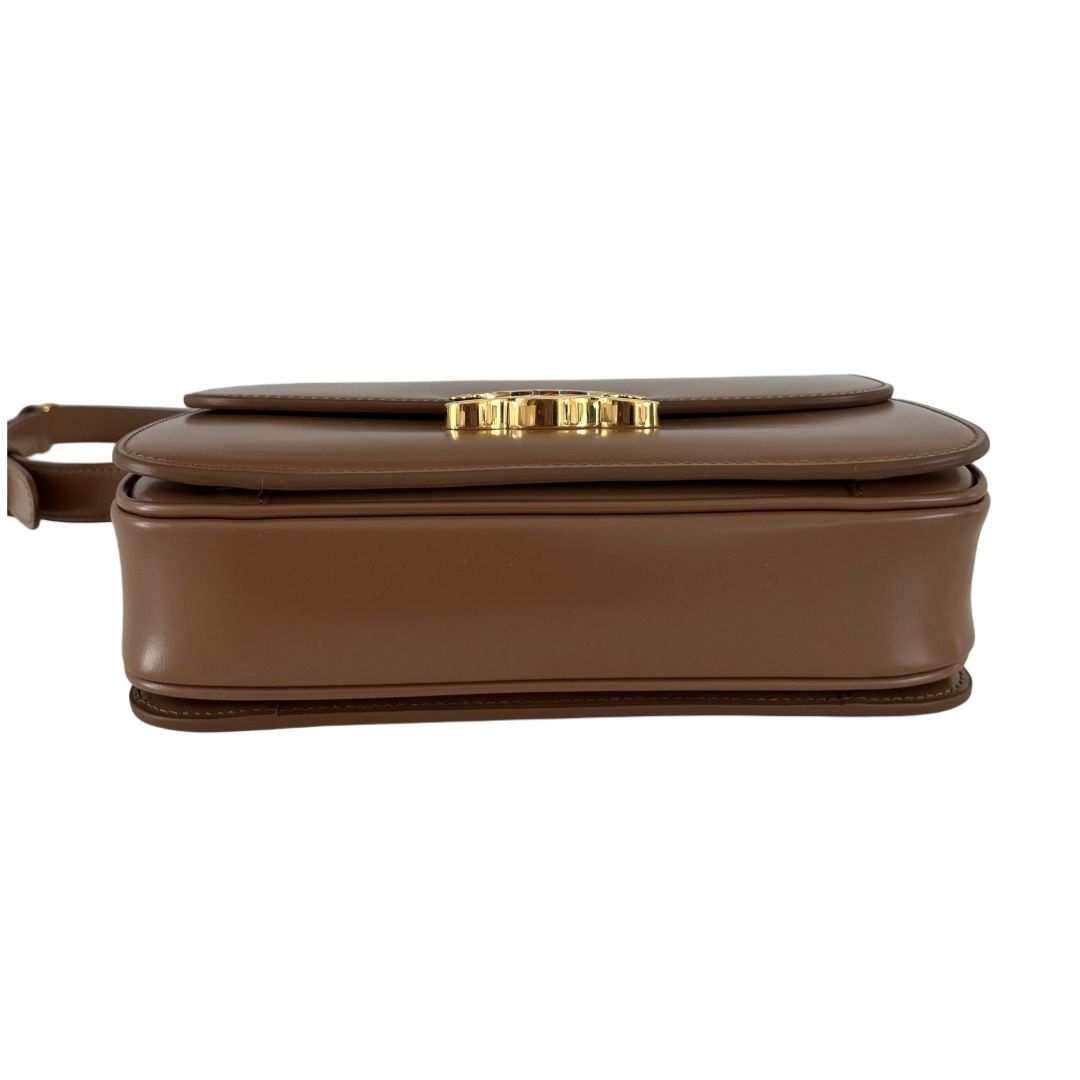 Celine Triomphe Classic Brown Flap Bag