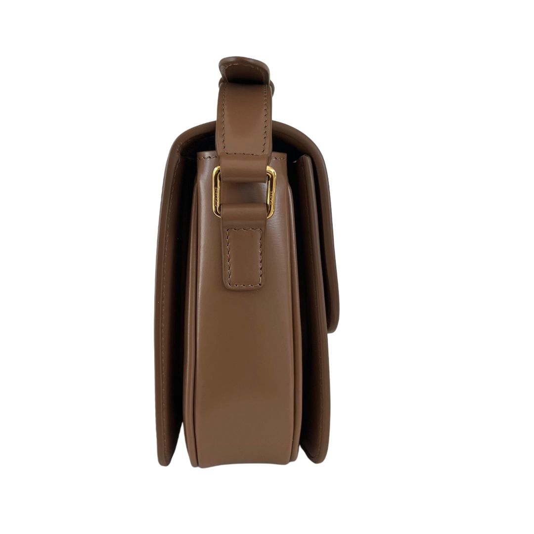 Celine Triomphe Classic Brown Flap Bag
