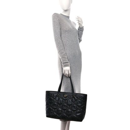Gucci  Calfskin GG Matelasse Medium Ophidia Shopping Tote Black