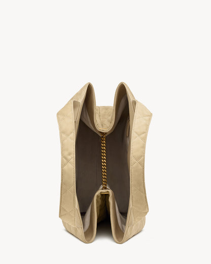 Saint Laurent ICARE maxi shopping bag in quilted nubuck suede