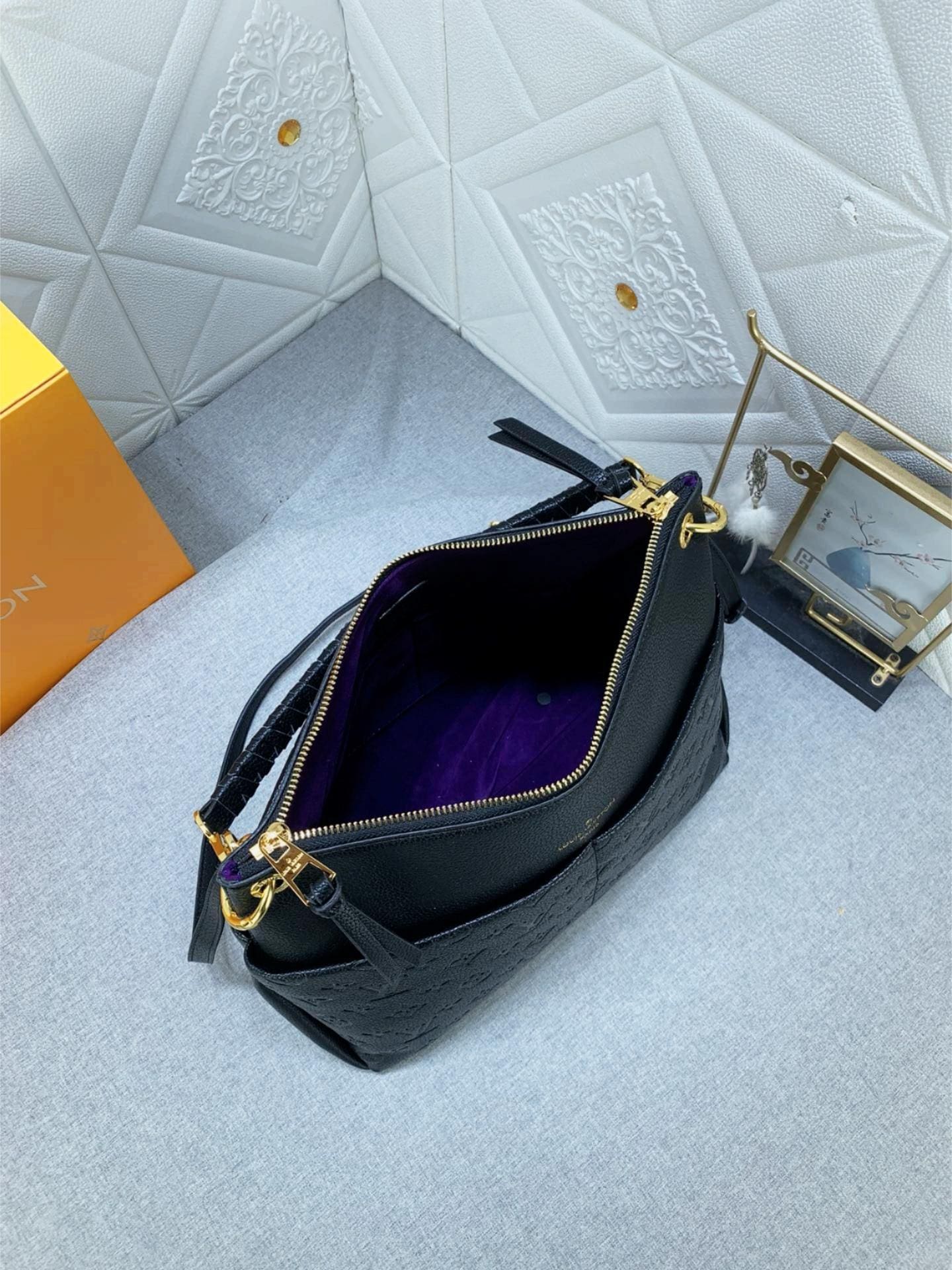 Louis Vuitton MAIDA HOBO MONOGRAM EMPREINTE LEATHER IN BLACK