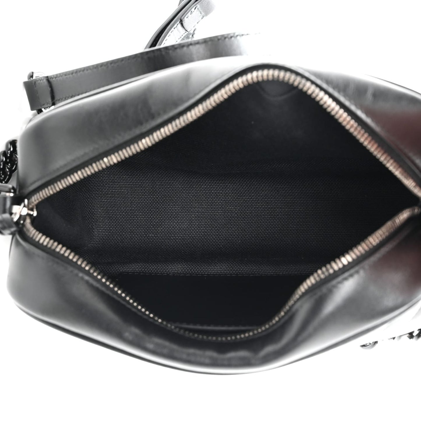 Gucci Calfskin Matelasse Monochrome Small GG Marmont Chain Shoulder Bag Black