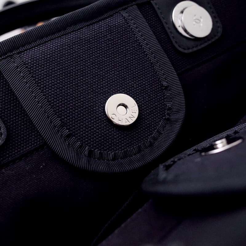 Chanel Canvas Large Deauville Pearl Tote Bag