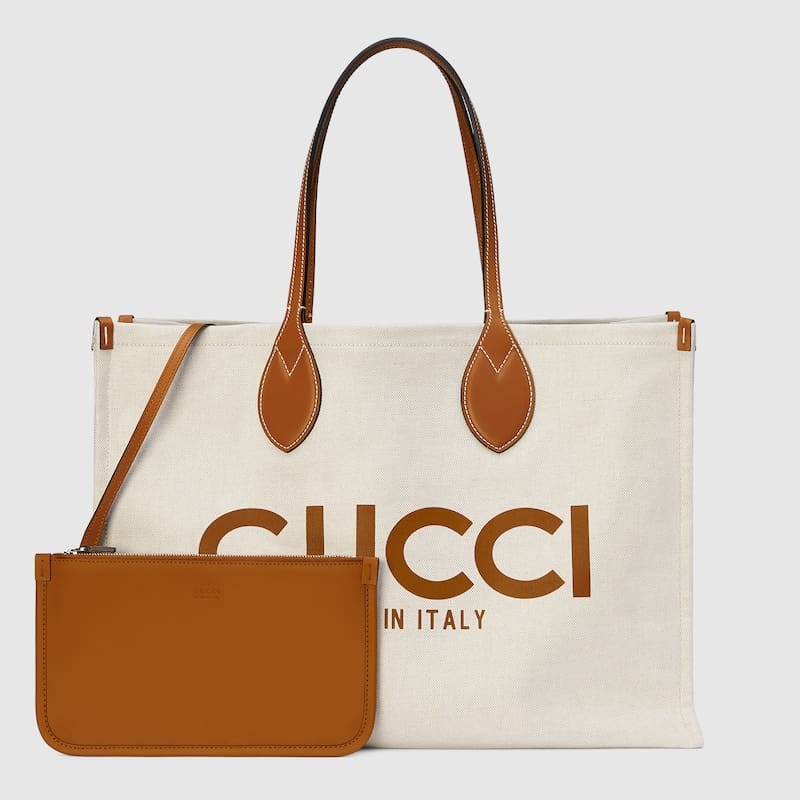 GUCCI Large tote bag with Gucci print