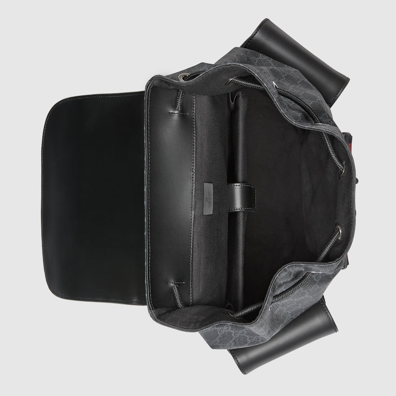 GUCCI GG BLACK BACKPACK