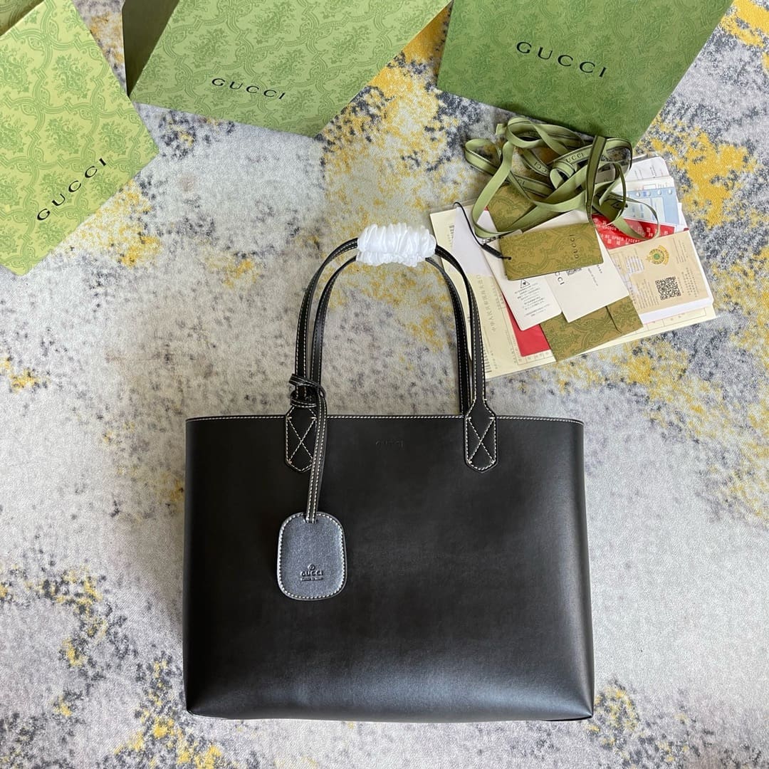 GUCCI Supreme Monogram Blooms Medium Reversible Tote Beige Blue Navy