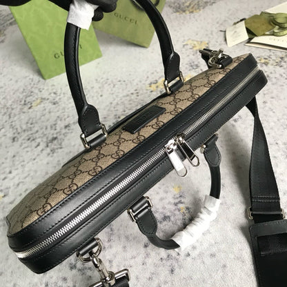 GUCCI Supreme Monogram Briefcase Black