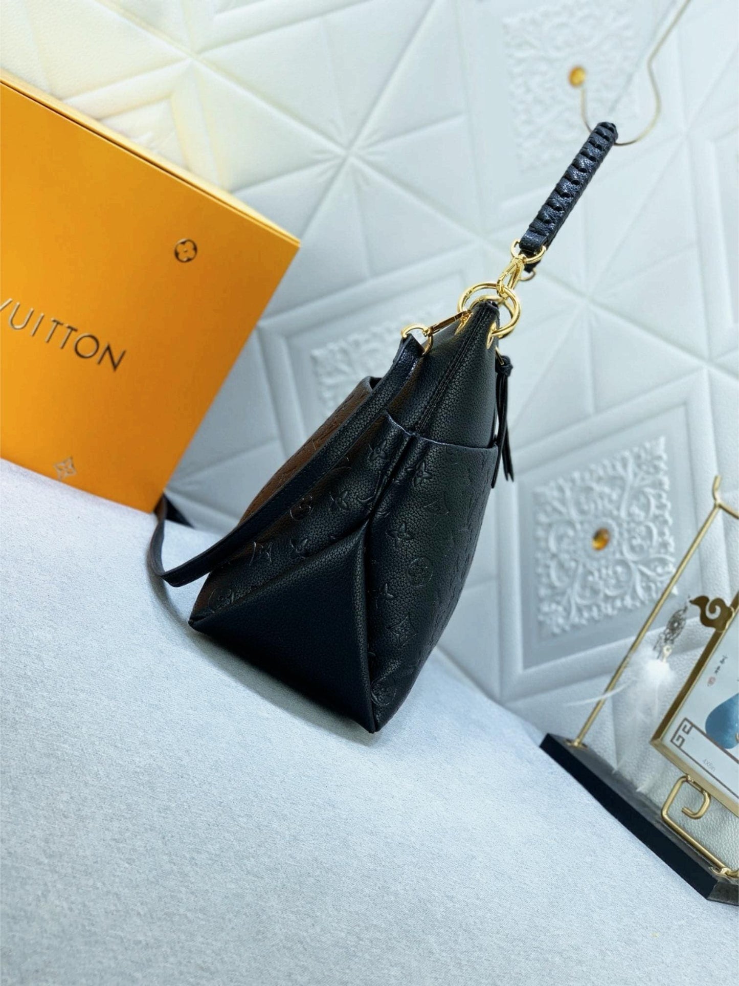 Louis Vuitton MAIDA HOBO MONOGRAM EMPREINTE LEATHER IN BLACK