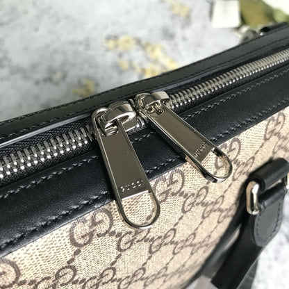GUCCI Supreme Monogram Briefcase Black