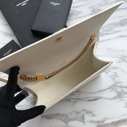 Saint Laurent kate medium in grain de poudre embossed leather