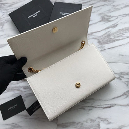 Saint Laurent kate medium in grain de poudre embossed leather