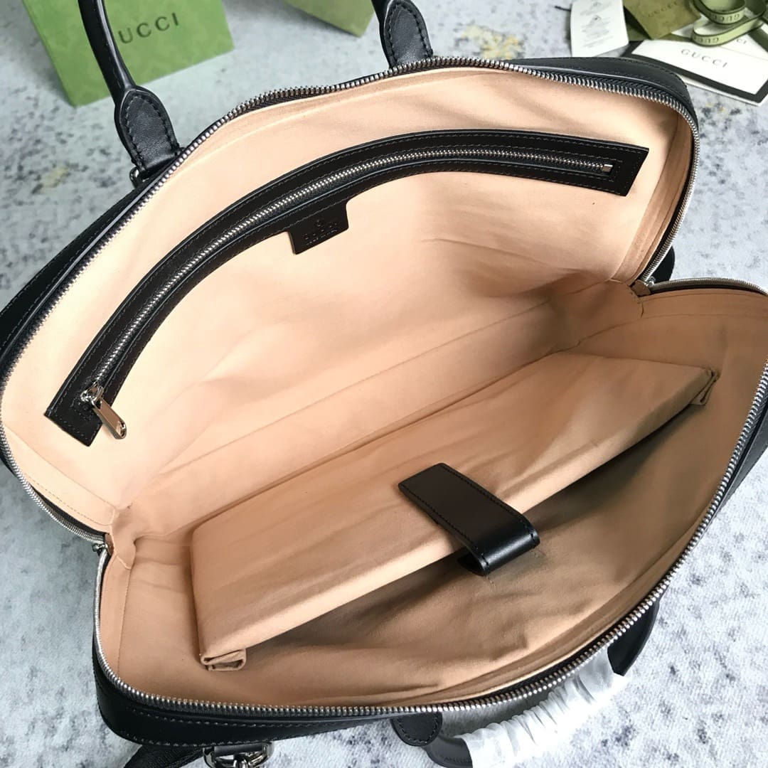 GUCCI Supreme Monogram Briefcase Black