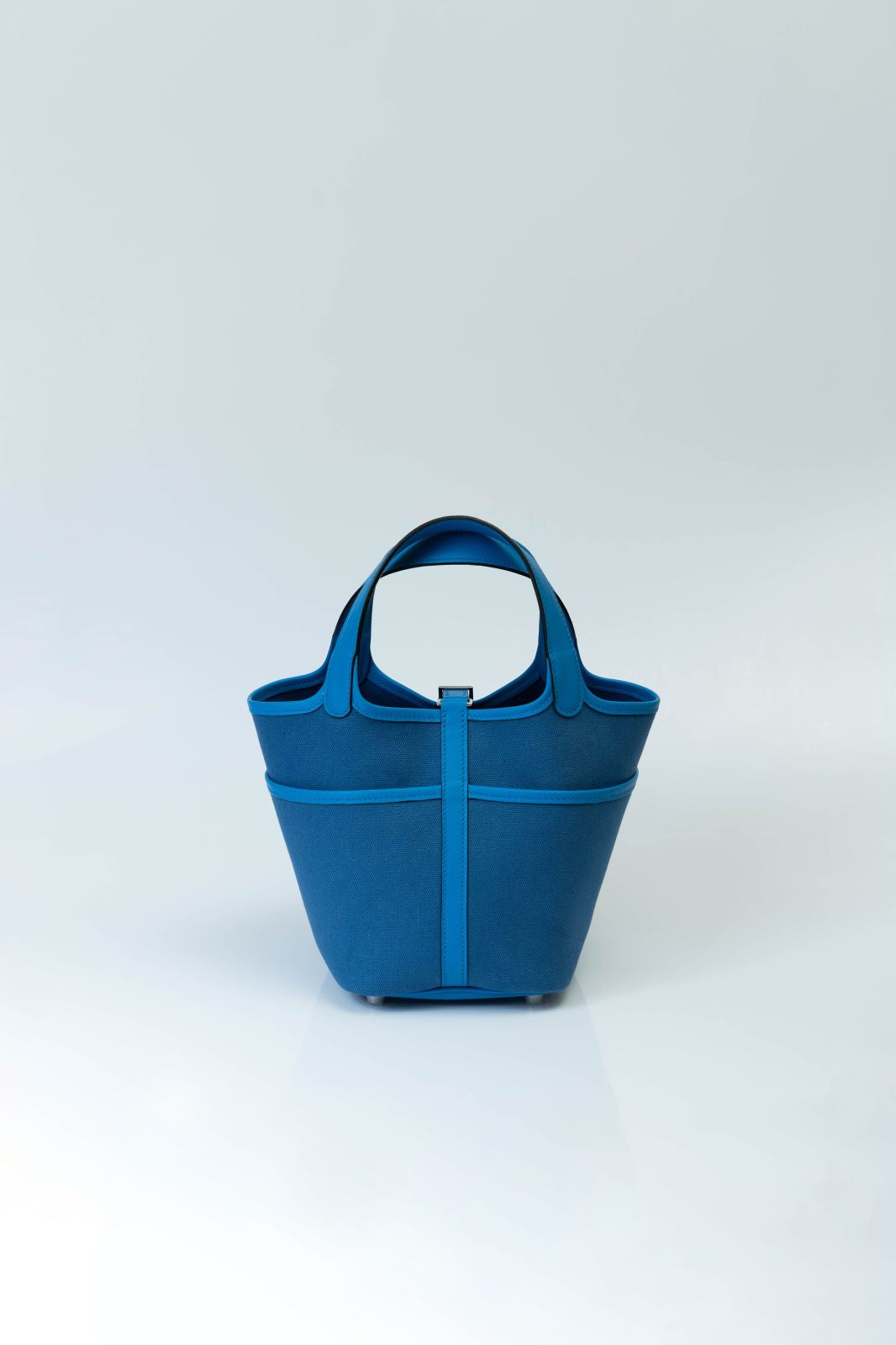 H PICOTIN CARGO DESERT TOILE CANVAS WITH PALLADIUM HARDWARE BLUE 18CM