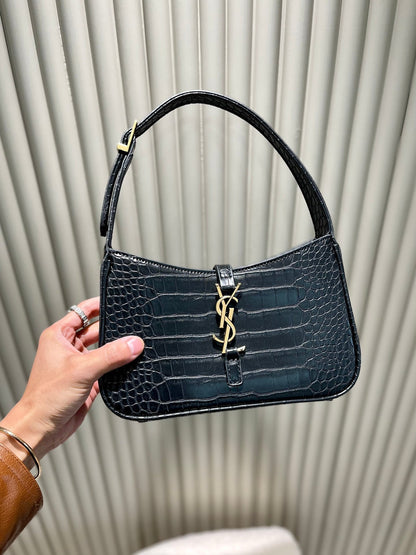 Ysl Hobo Bag Crocodile Embossed
