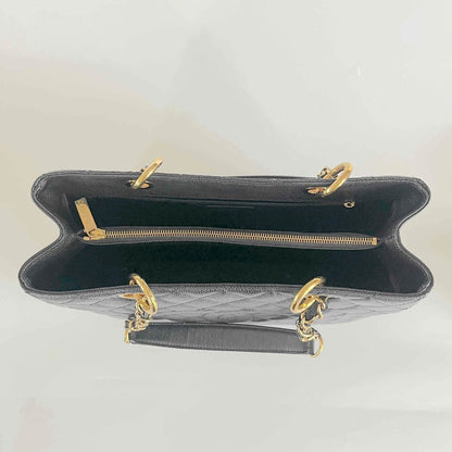 Chanel Black Quilted Caviar Leather GST Tote