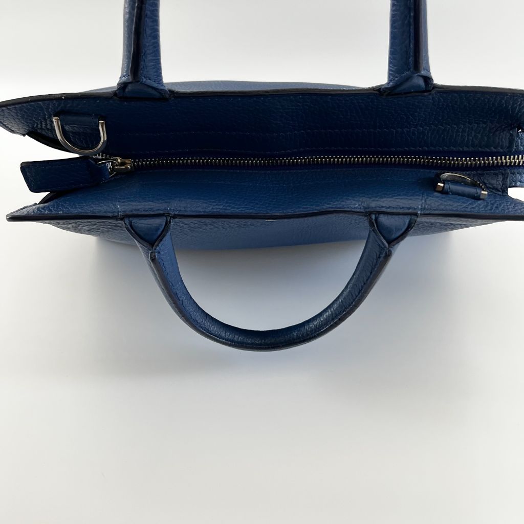 Aigner Blue Leather Medium Cybill Tote