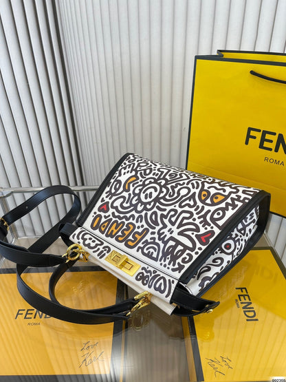 Fendi White x Mr Doodle Iconic Peekaboo Multiple colors