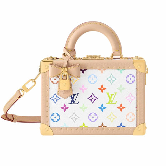 LOUIS VUITTON X MURAKAMI PETITE VALISE MONOGRAM CANVAS WHITE 22CM M13125