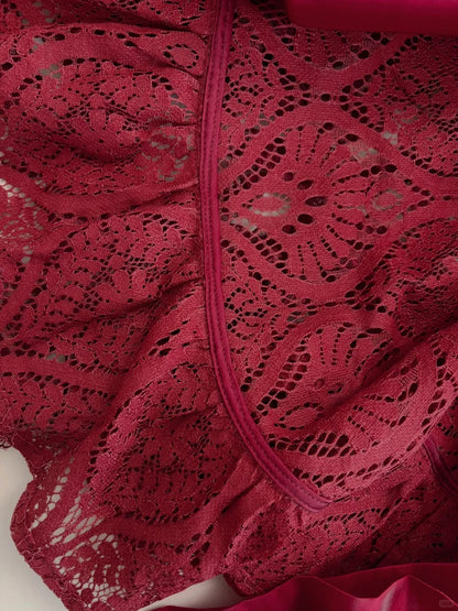 Burgundy Vintage Long Satin Ball Gown Birthday Party Dress Evening Dress gh4409