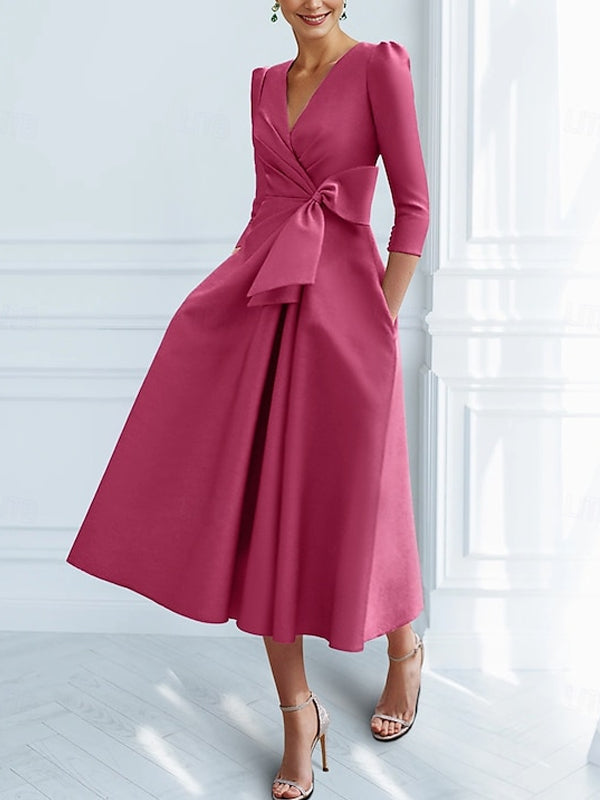 A-line Cocktail with Bow Dress