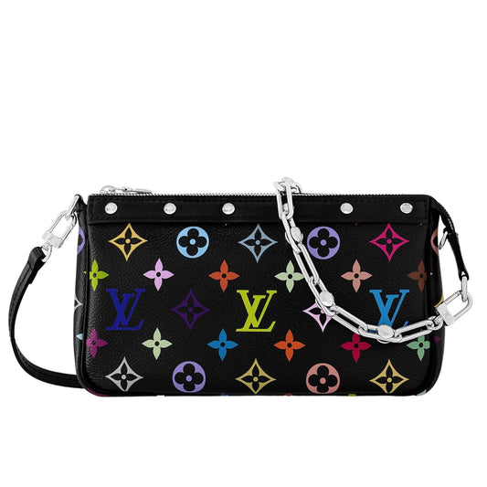 LOUIS VUITTON X MURAKAMI POCHETTE ACCESSOIRES MULTICOLORE NOIR 22CM M13663