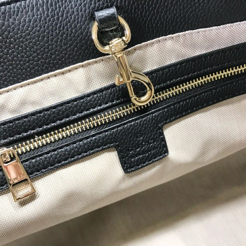 GUCCI SOHO SHOULDER BAG BLACK 38CM