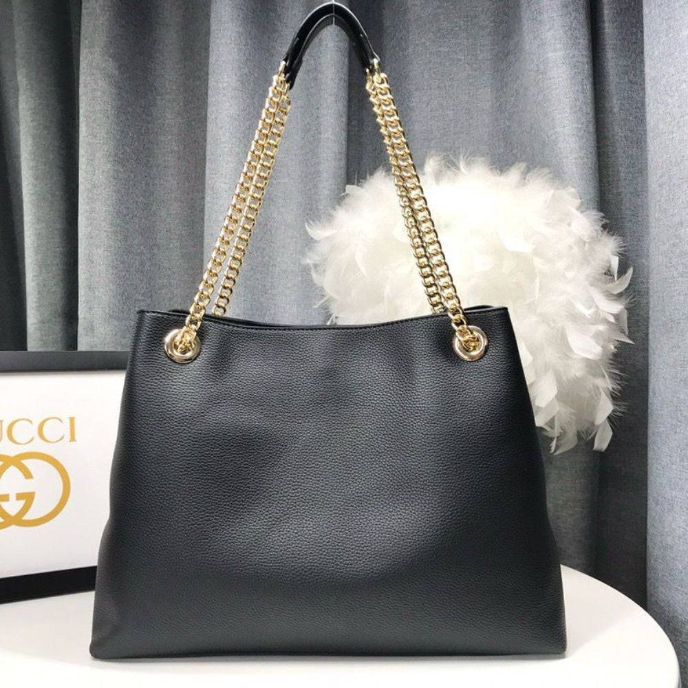 GUCCI SOHO SHOULDER BAG BLACK 38CM