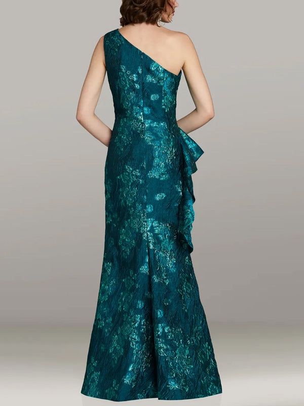 Off-shoulder Print Maxi Dress