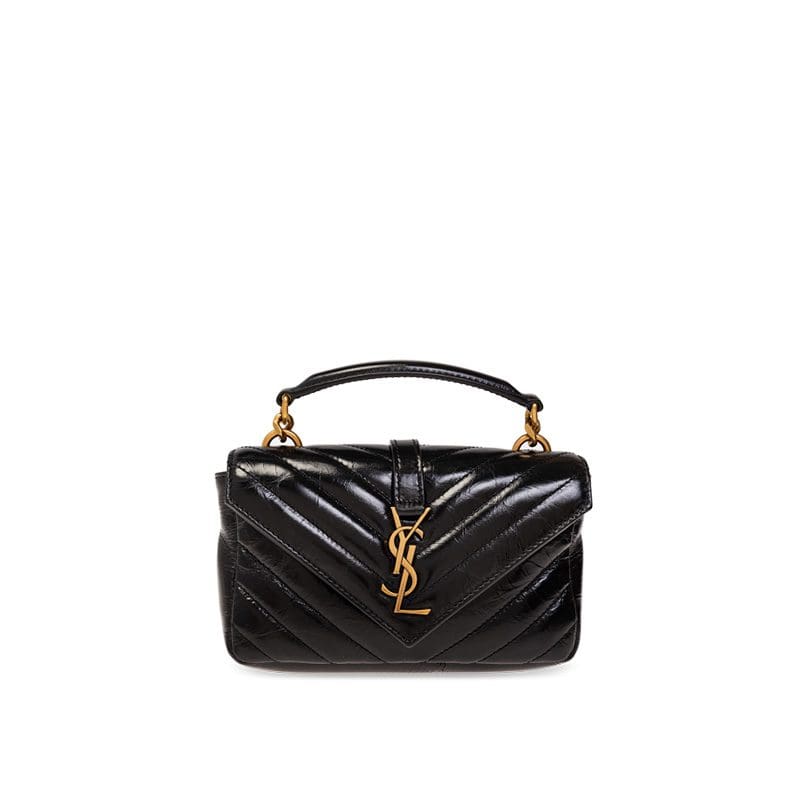 SAINT LAURENT BLACK ‘COLLEGE MINI’ SHOULDER BAG
