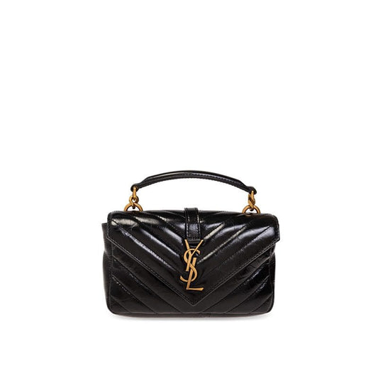 SAINT LAURENT BLACK ‘COLLEGE MINI’ SHOULDER BAG