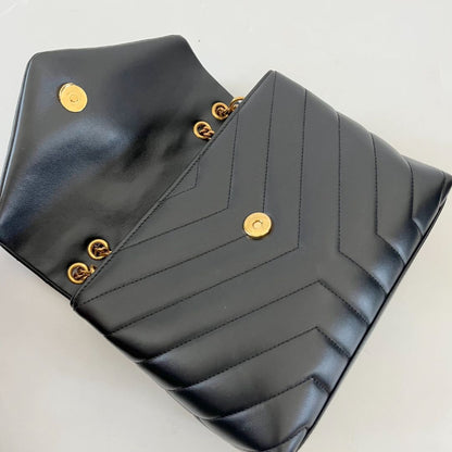 Saint Laurent black Loulou small chain bag