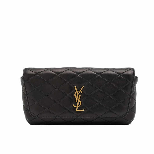 SAINT LAURENT GABY PHONE CASE BAG BLACK 19CM