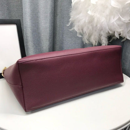 GUCCI SOHO SHOULDER BAG DARK RED 38CM