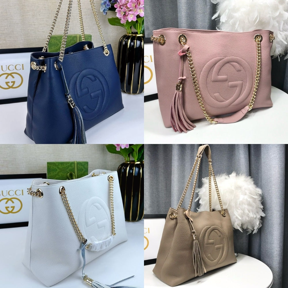 GUCCI SOHO SHOULDER BAG BLACK 38CM