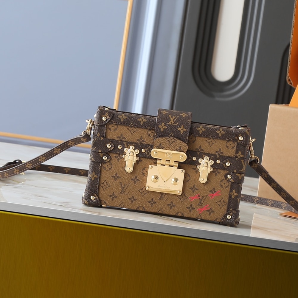 LOUIS VUITTON PETITE MALLE MONOGRAM REVERSE BROWN 20CM M45960