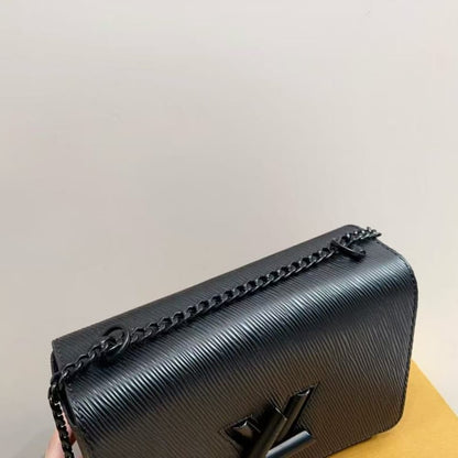 LOUIS VUITTON TWIST MM BAG ALL BLACK 23CM M25325