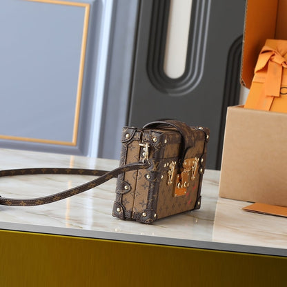 LOUIS VUITTON PETITE MALLE MONOGRAM REVERSE BROWN 20CM M45960