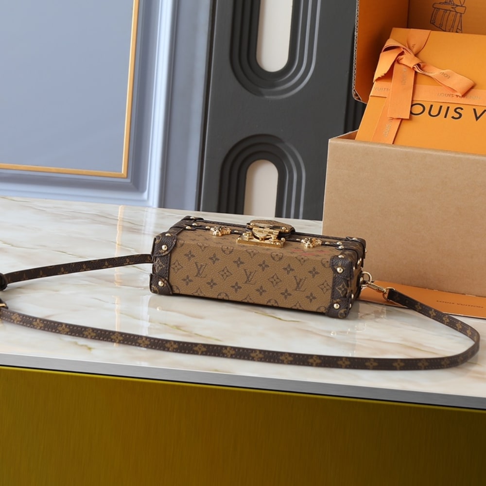 LOUIS VUITTON PETITE MALLE MONOGRAM REVERSE BROWN 20CM M45960