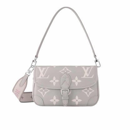LOUIS VUITTON DIANE MONOGRAM EMPREINTE BRUME AND QUARTZ 25CM M14214