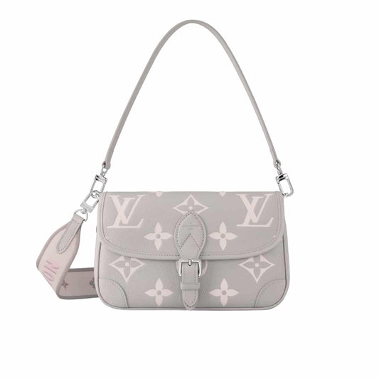 LOUIS VUITTON DIANE MONOGRAM EMPREINTE BRUME AND QUARTZ 25CM M14214