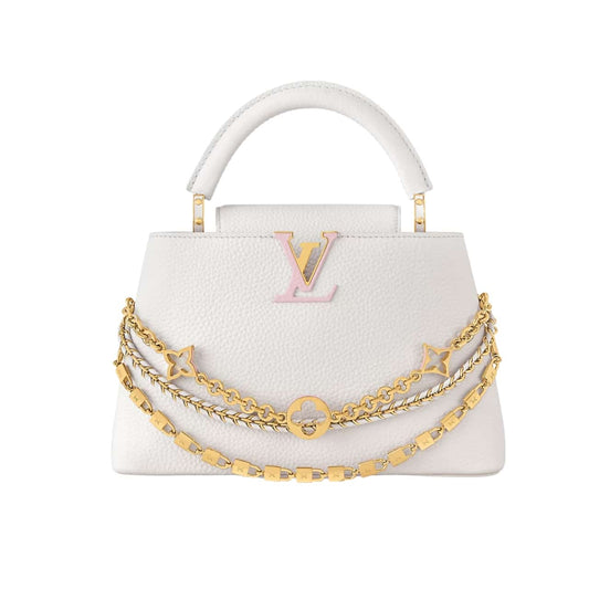 LOUIS VUITTON CAPUCINES BB SILVER SEA 21CM M12279