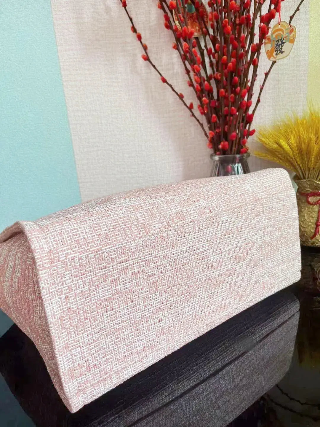 Chanel Mixed Fibers Calfskin Deauville Tote pink